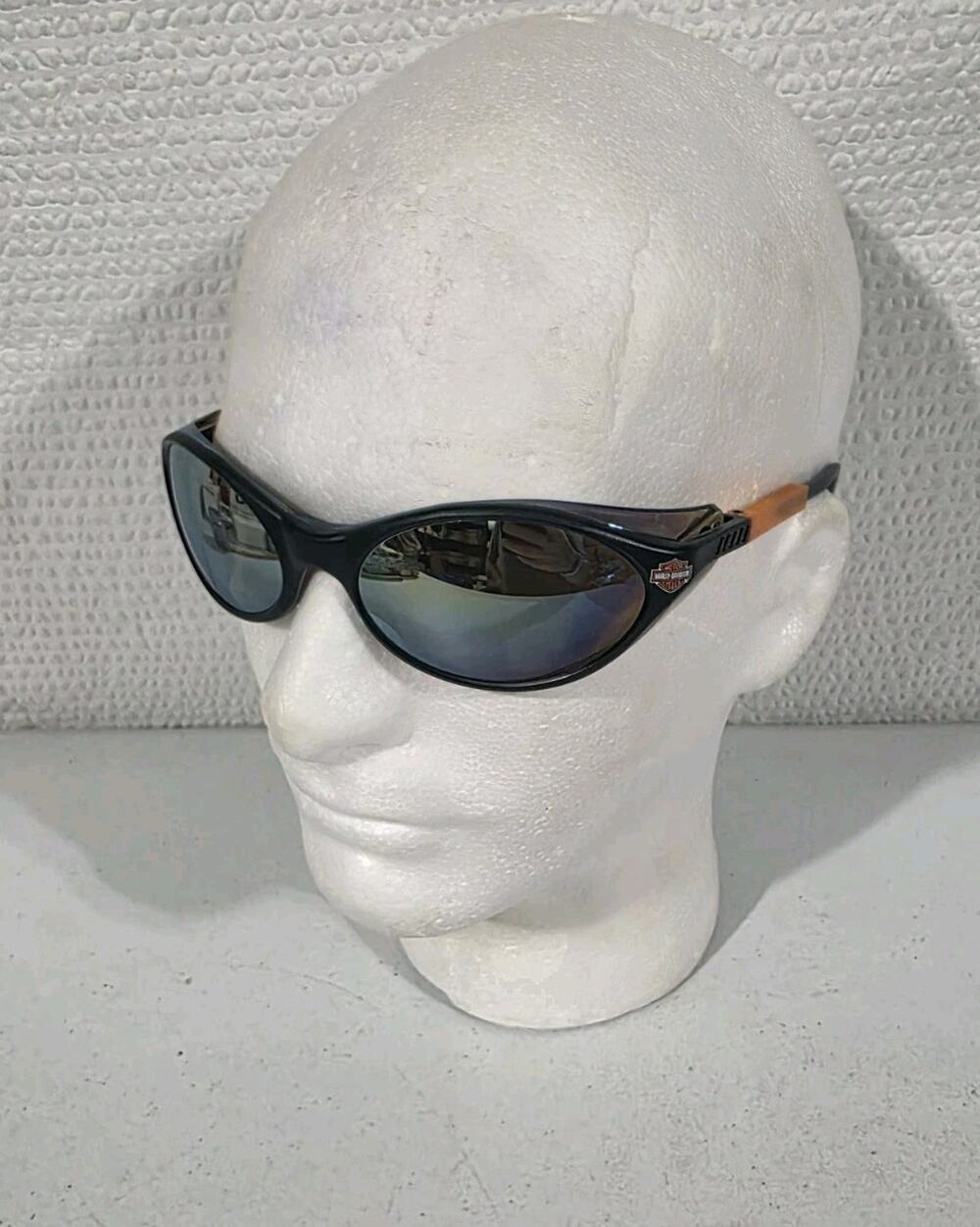 Harley Davidson Sunglasses HD001X Z87 Black Orange Biker EX Condition